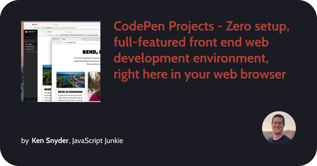 CodePen Projects - Zero setup, full-featured front end web development ...